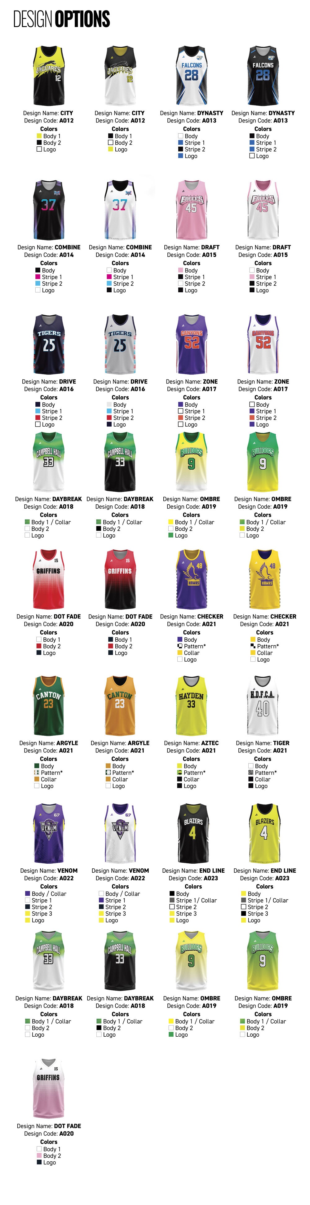 Stripes Design Sublimated Basketball Jersey