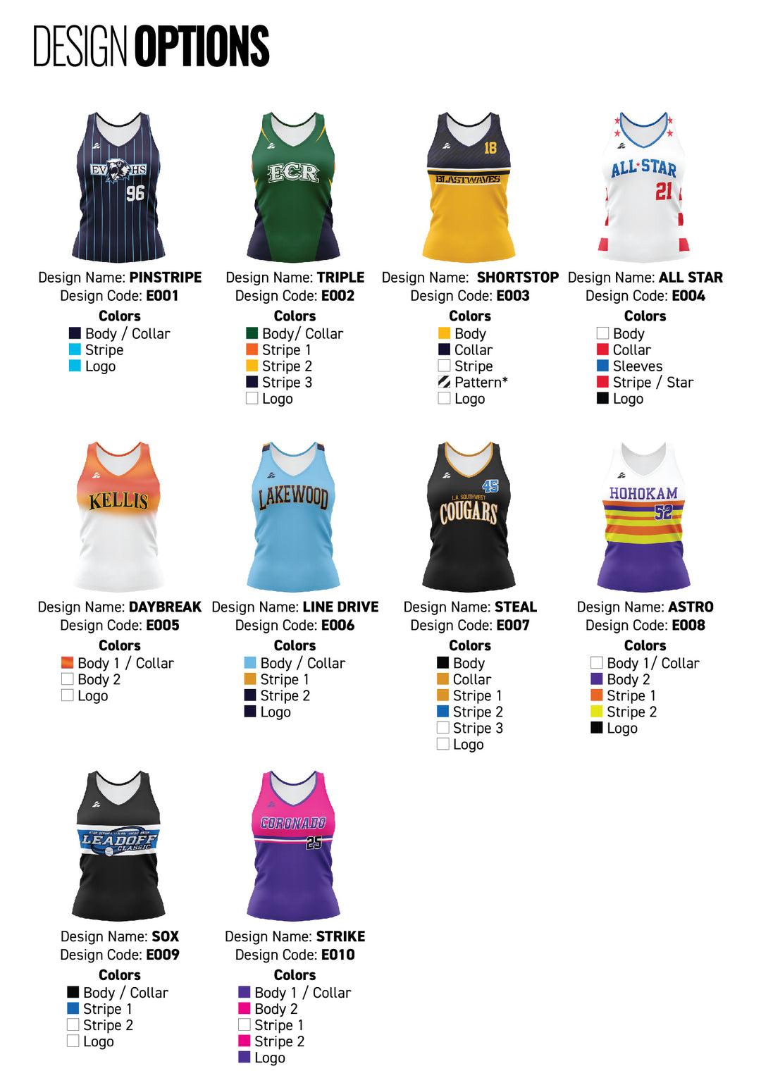 Women's & Girl's Sleeveless Racerback Softball Jersey by Labfit – LabFit
